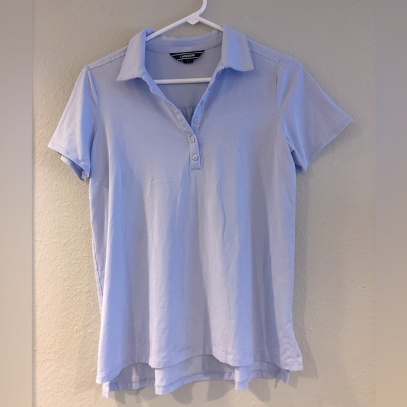 Lands' End Light Blue Polo Shirt - Picture 1 of 8